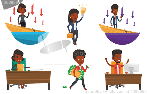 Image of Vector set of business characters.