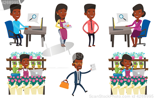 Image of Vector set of business characters.