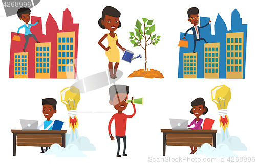 Image of Vector set of business characters.