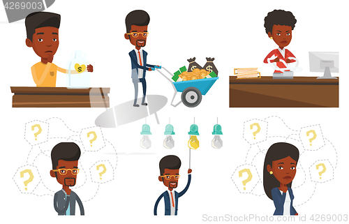 Image of Vector set of business characters.