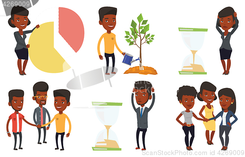 Image of Vector set of business characters.