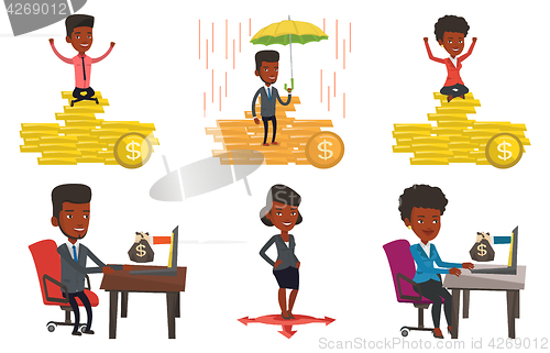 Image of Vector set of business characters.