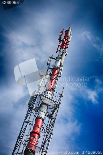 Image of gsm tower and blue sky