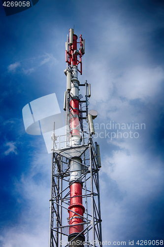 Image of gsm tower and blue sky