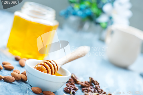 Image of honey with nuts