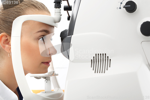 Image of Healthy eyes, Cabinet ophthalmic eye examination Visual acuity