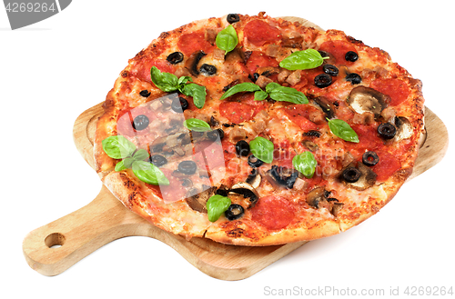 Image of Pepperoni and Mushrooms Pizza