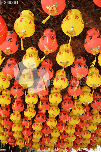 Image of Colorful of lantern in Chinese Temple Penang, Malaysia