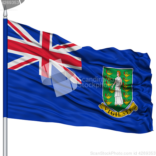 Image of British Virgin Islands Flag on Flagpole