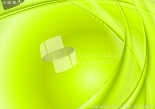 Image of Bright green wavy background