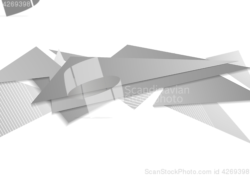 Image of Grey tech corporate shapes abstract background