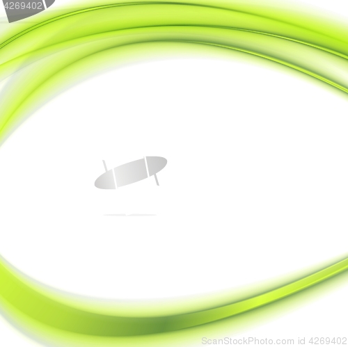 Image of Abstract bright green wavy background