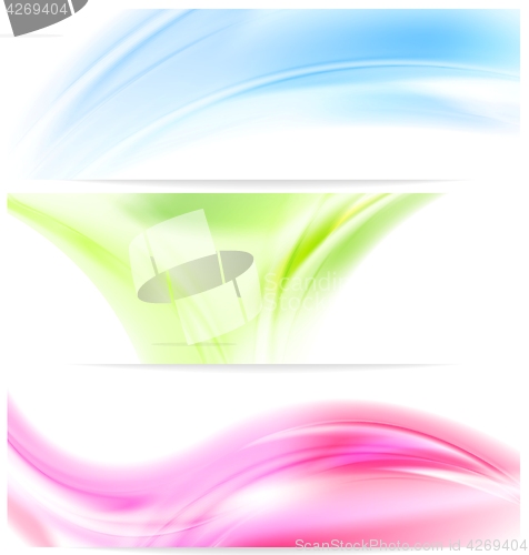 Image of Abstract colorful wavy banners