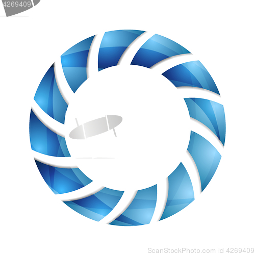 Image of Blue abstract concept circle logo design
