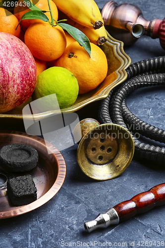 Image of Hookah with taste of tropical fruits