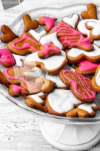 Image of Valentines Day heart shaped cookies