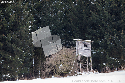 Image of winter frozen landscape on highland