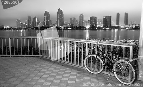 Image of Coronado Island Sidewalk Bicycle San Diego Waterfront Downtown C