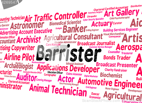 Image of Barrister Job Means Counselor Text And Lawyers