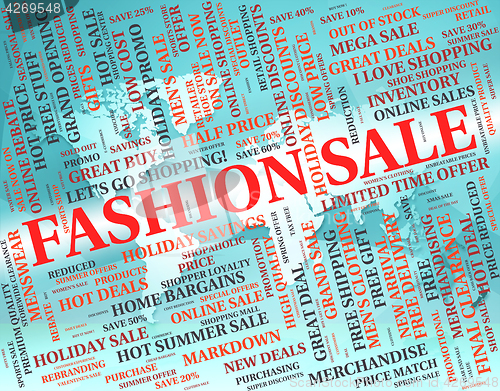 Image of Fashion Sale Shows Glamour Promo And Promotional