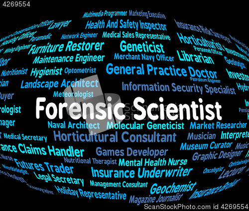 Image of Forensic Scientist Means Scientists Occupations And Forensics