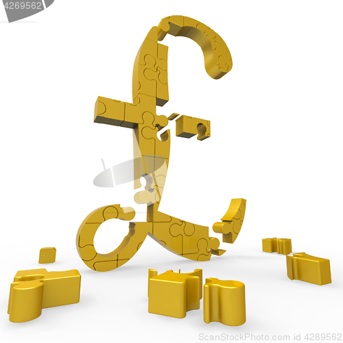 Image of Pound Symbol Shows Money And Investments