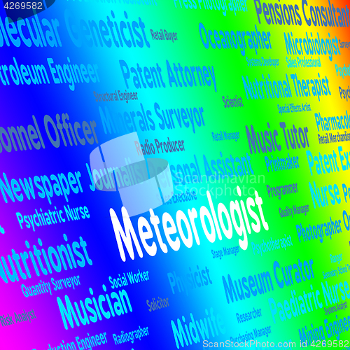 Image of Meteorologist Job Indicates Weather Forecaster And Expert