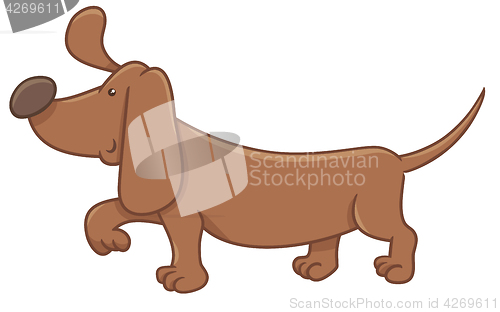 Image of dachshund dog cartoon character