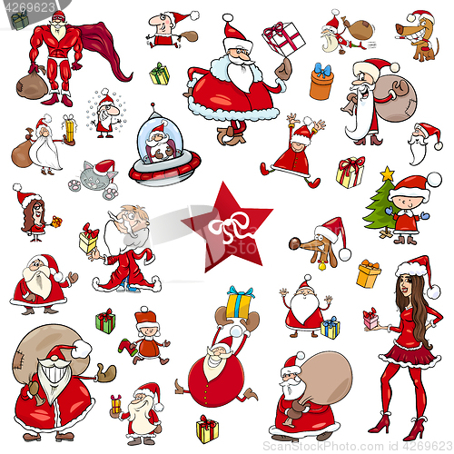 Image of christmas theme cartoons