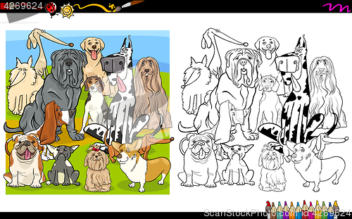 Image of dog breeds coloring page