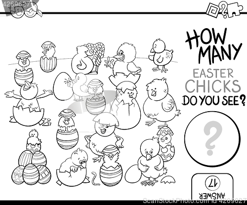 Image of counting activity coloring page