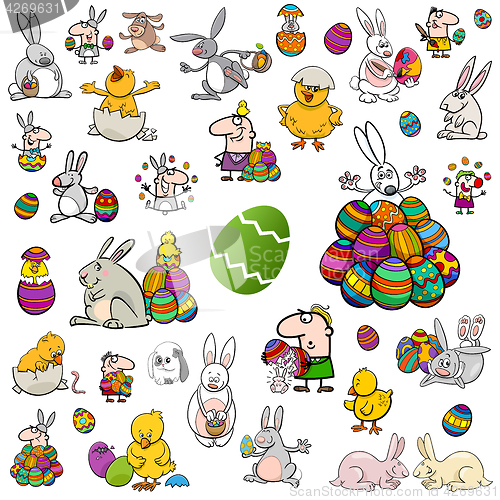 Image of big easter cartoon collection