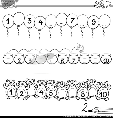 Image of maths educational coloring page