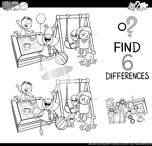 Image of difference game coloring page