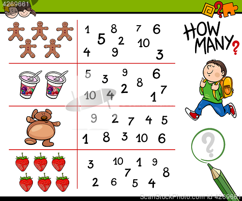 Image of educational counting activity for kids