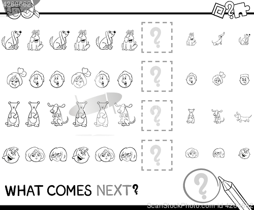 Image of pattern game coloring page