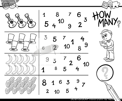 Image of counting game coloring page