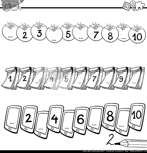 Image of maths educational task for coloring