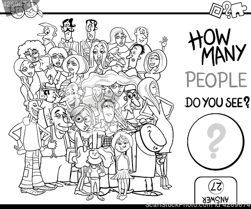 Image of counting people task for coloring