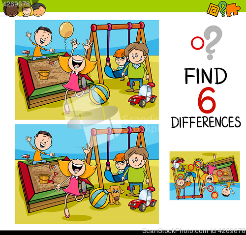 Image of game of differences with kids