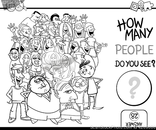 Image of counting people coloring page