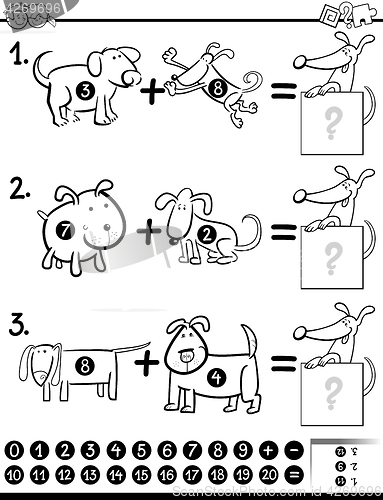 Image of addition task coloring book
