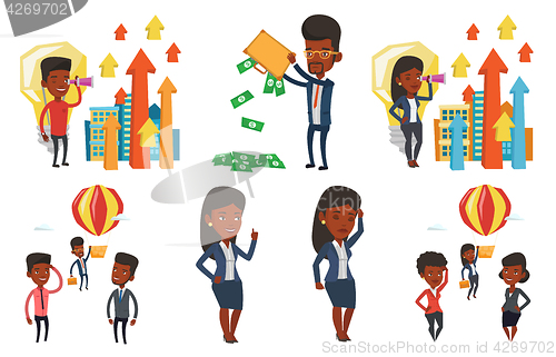 Image of Vector set of business characters.