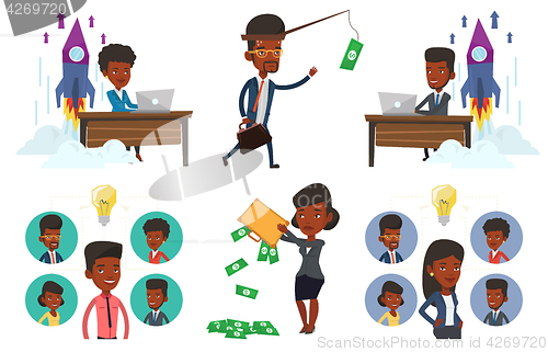 Image of Vector set of business characters.