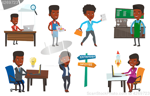 Image of Vector set of business characters.