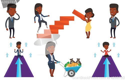 Image of Vector set of business characters.