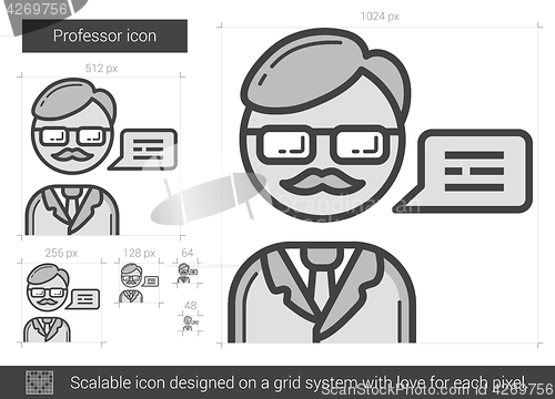 Image of Professor line icon.