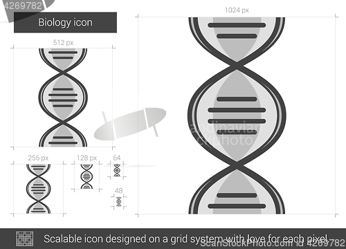 Image of Biology line icon.