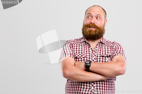 Image of Contented man with ginger beard