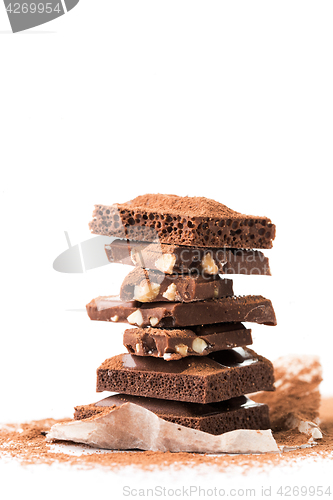 Image of Photo pieces of milk chocolate